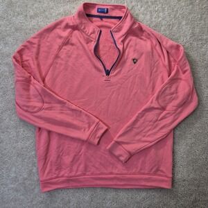 Stitch Golf 1/4 Zip Sweatshirt Mens XL Pink Lined Performance Preppy Academia